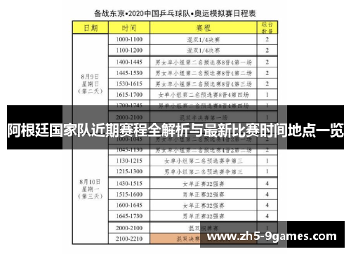 阿根廷国家队近期赛程全解析与最新比赛时间地点一览