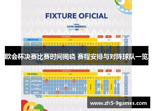 欧会杯决赛比赛时间揭晓 赛程安排与对阵球队一览